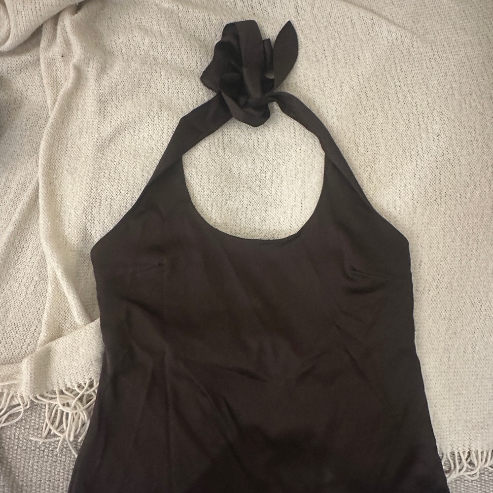 Anine Bing Dark Brown Halter Camisole